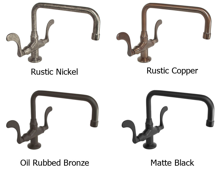 Sonoma Forge Wingnut Faucet Finishes